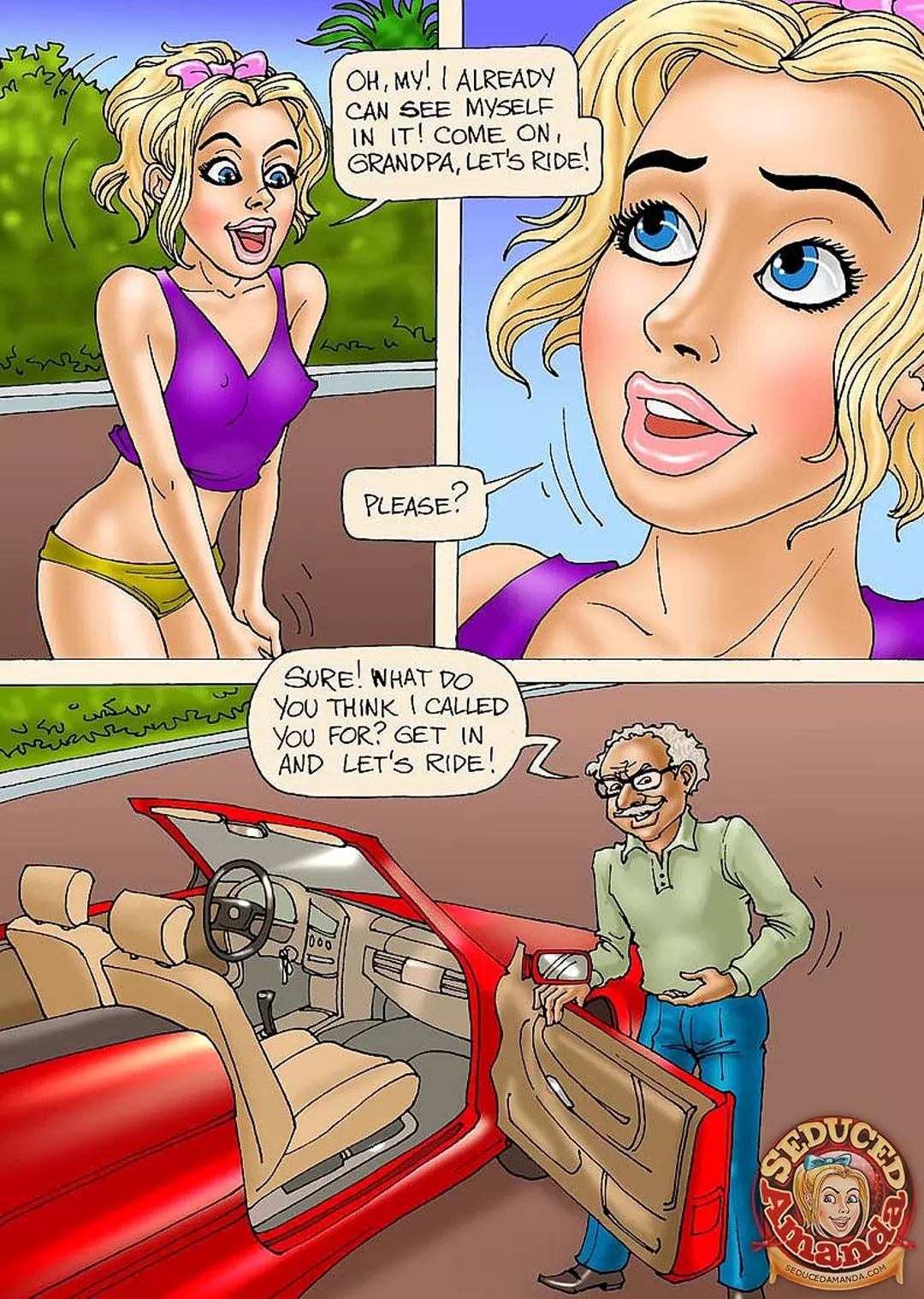 Seduced Amanda Grandpa and His New Ride – page 3