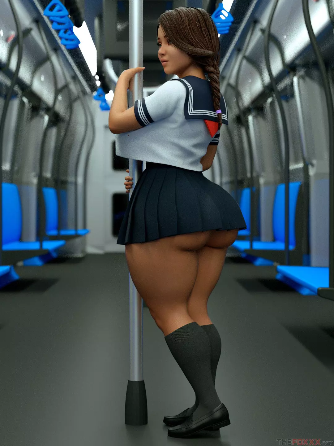 Artworks, Pinups, Other Stuff Yumi And Carlos On Metro – page 1