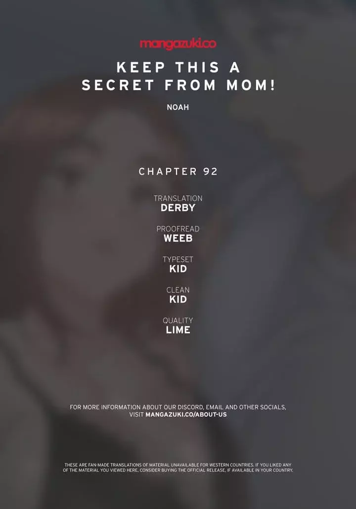 Keep It a Secret From Your Mother! Chapter 92 – page 1
