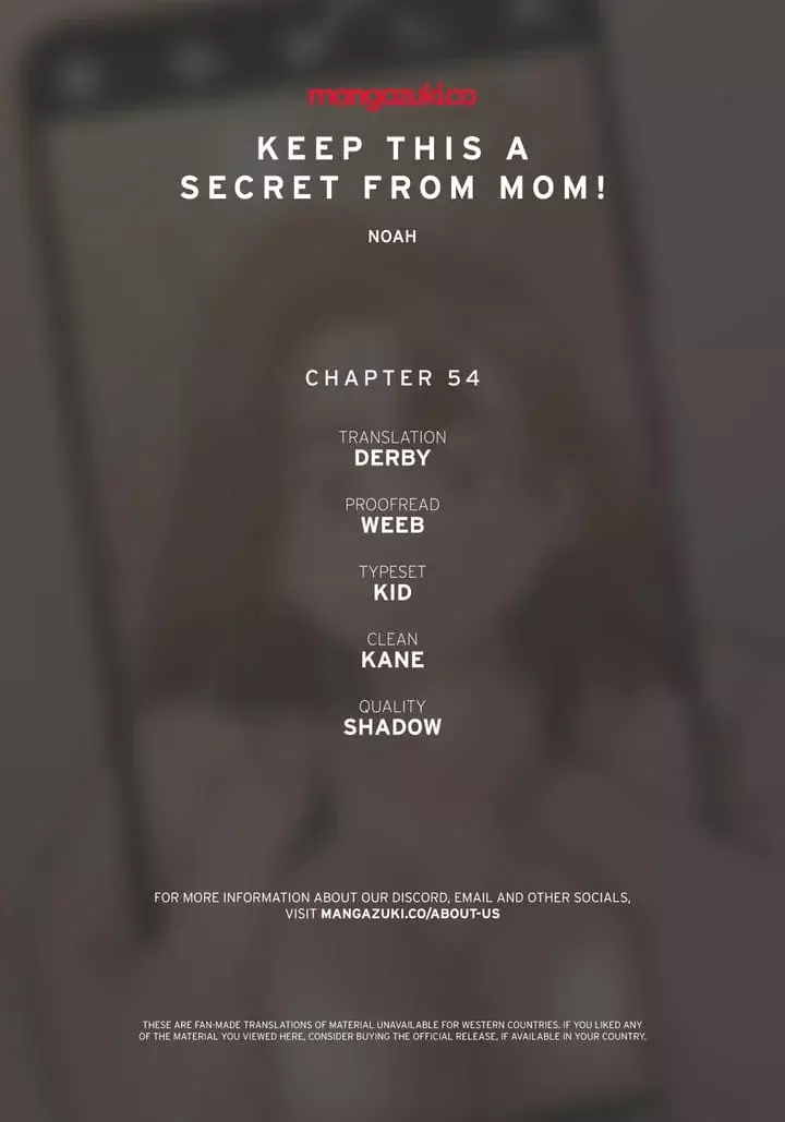 Keep It a Secret From Your Mother! Chapter 54 – page 1