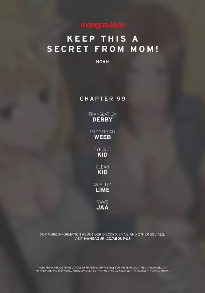 Keep It a Secret From Your Mother! Chapter 99 – page 1