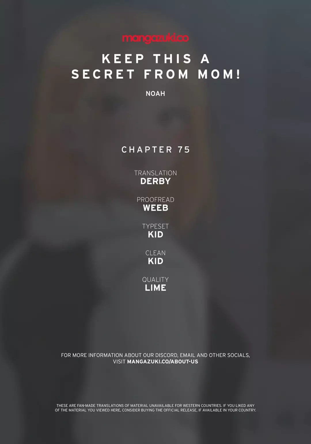 Keep It a Secret From Your Mother! Chapter 75 – page 1