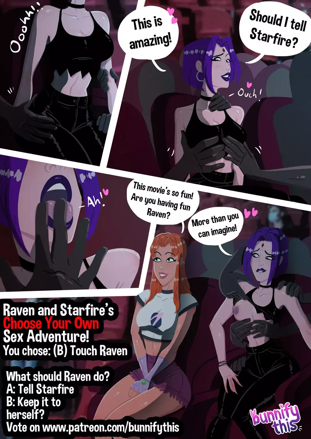 Raven and Starfire's Night Out CYOA Comic – page 3