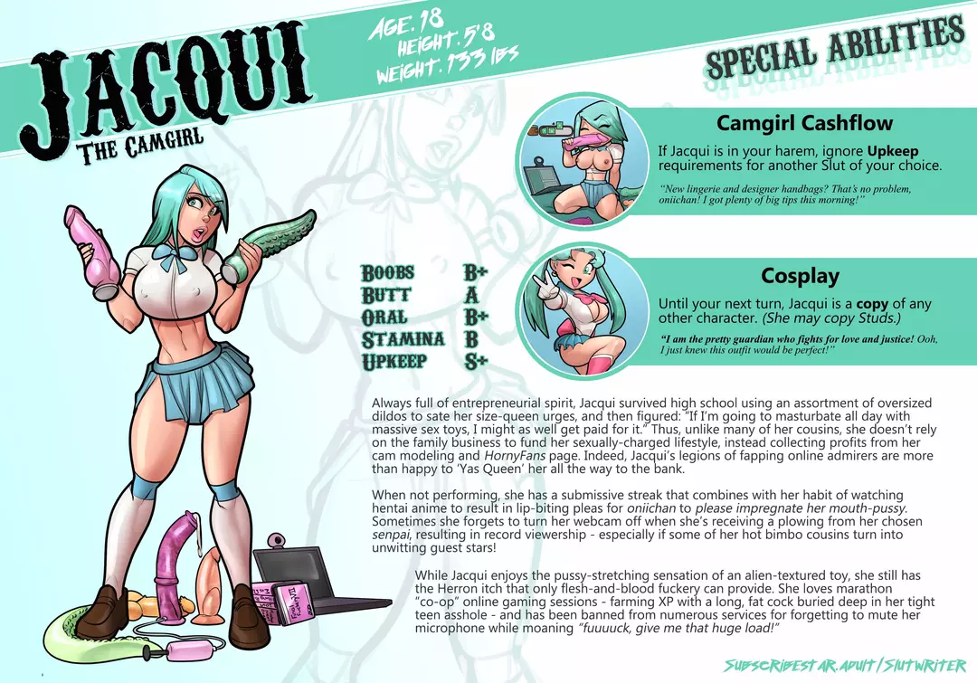 My Mom And Sister Are Size Queen Sluts Character Sheets – page 1