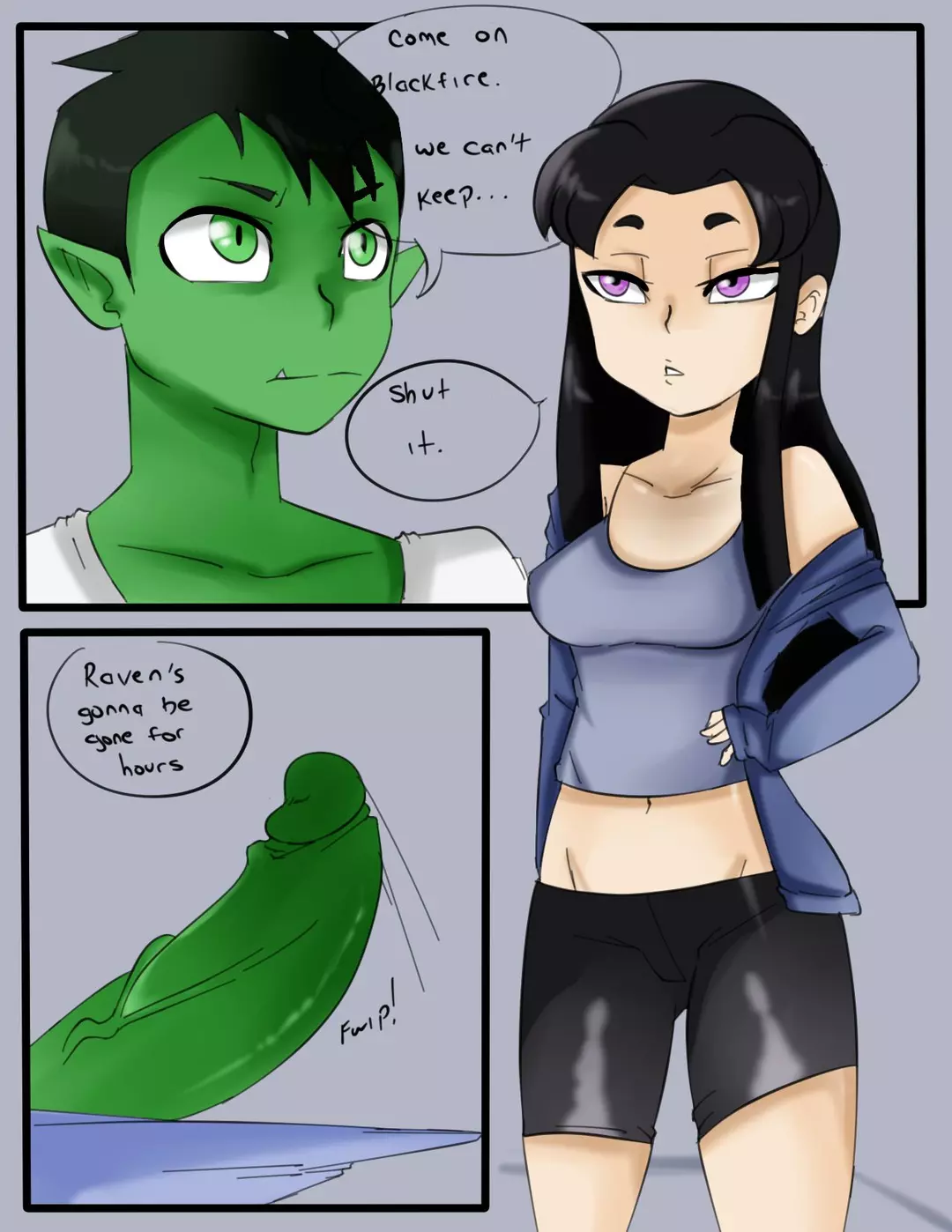 Alone with Blackfire Teen Titans – page 1