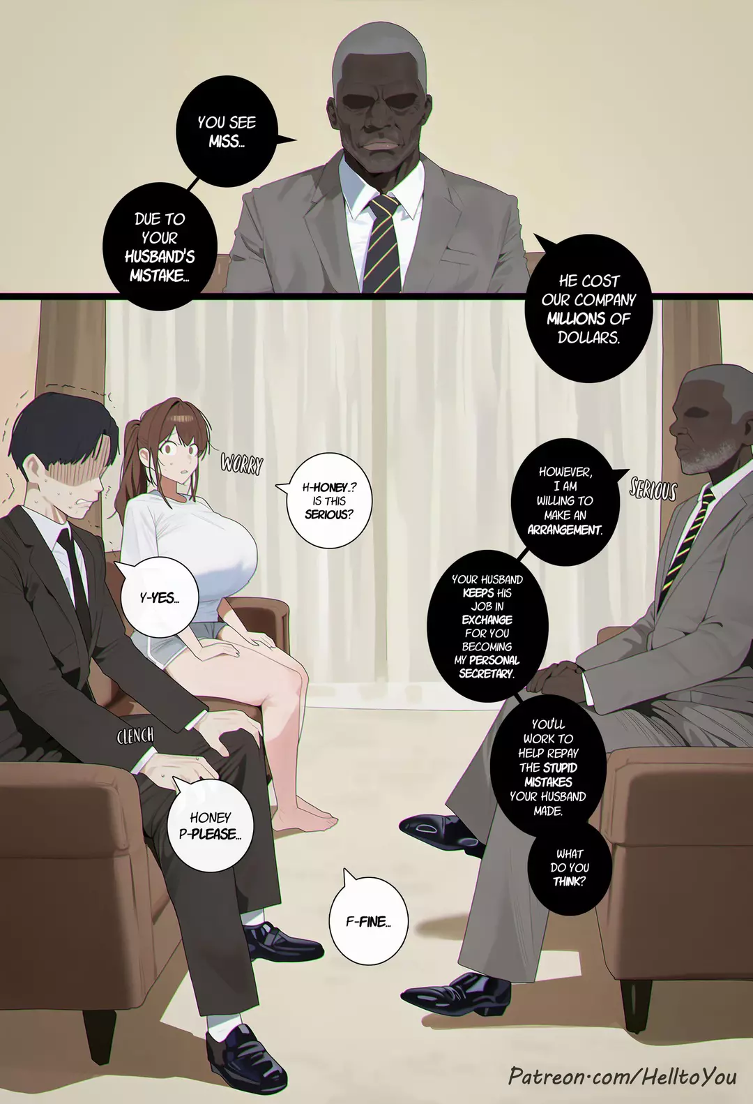 A Husband’s Mistake [Helltoyou] NTR comic part 1 + 2 – page 2