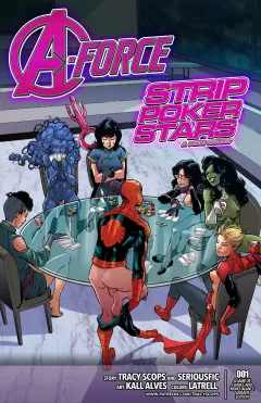 A-Force Strip Poker Stars (Spider-Man , The Avengers) [Tracy Scops] porn comic cover