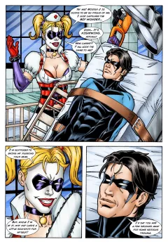 Batman and Nightwing discipline Harley Quinn (Batman) [Leandro Comics] porn comic cover