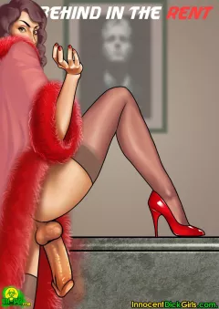 Behind In The Rent – Christine [InnocentDickGirls] porn comic cover