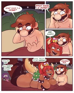 Bowsette x Mario (New Super Mario Bros. U Deluxe) [Cobatsart] porn comic cover