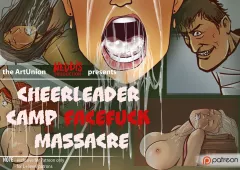 Cheerleader Camp Facefuck Massacre [Disarten] porn comic cover