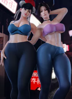 Chun Li &amp; Mai Shiranui (Street Fighter, King of Fighters) [PervertMuffinMajima] porn comic cover