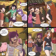 Dipper gets a slice of goth cake (Gravity Falls) [Hermit Moth] porn comic cover