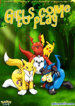 Girls Come To Play (Pokemon , Digimon) [Palcomix] porn comic cover