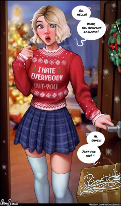 Gwen Celebrates Christmas (Spider-Man) [Aroma Sensei] porn comic cover