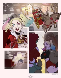Harley &amp; Ivy’s Christmas Kiss (Batman) [Hornyx] porn comic cover