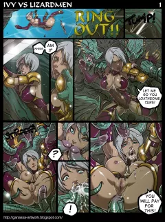 Ivy VS Lizardmen (Soulcalibur) [Ganassa] porn comic cover