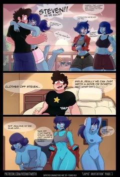 Lapis Invitation (Steven Universe) [Hermit Moth] porn comic cover