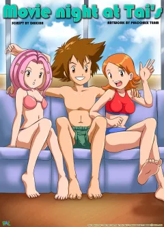Movie Night At Tai’s (Digimon) [PalComix] porn comic cover
