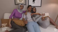 Night At The Living Room [Crispy Cheese] porn comic cover