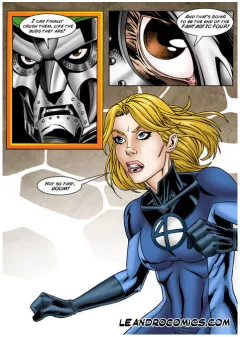 Only Invisible Woman can save the Fantastic Foursome from Dr. Doom! (Fantastic Four) [Leandro Comics] porn comic cover