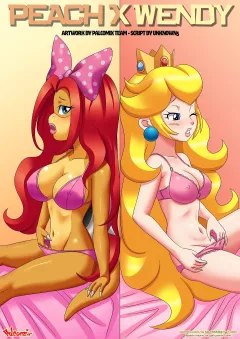 Peach X Wendy (Mario) [Palcomix] porn comic cover