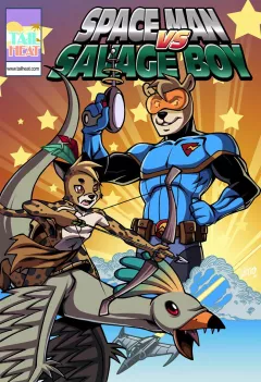 Space Man -vs- Savage Boy [Linno] porn comic cover
