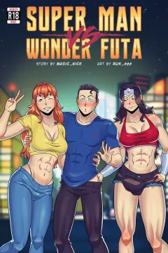 Super Man VS Wonder Futa (Justice League) [Run 666] porn comic cover