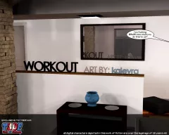 Workout [Y3DF] porn comic cover
