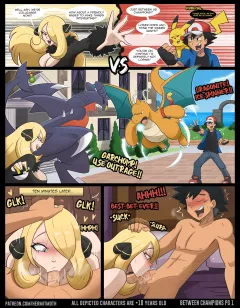 Between Champions (Pokemon) [Hermit Moth] porn comic cover