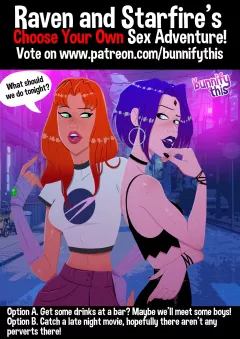 Raven and Starfire's Night Out CYOA Comic (Teen Titans) [Bunnify This] porn comic cover