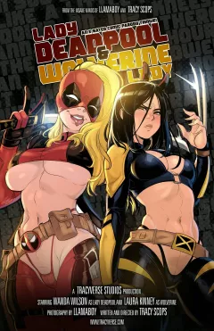 Lady Deadpool and Wolverine Lady [Tracy Scops] porn comic cover