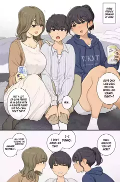 Threesome Caught Between Slim And Voluptuous (Wakamatsu) porn comic cover