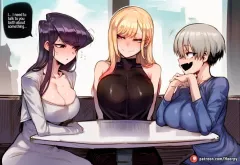Komi X Marin X Uzaki Blacked porn comic porn comic cover