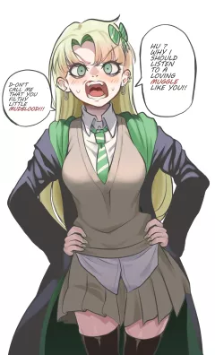 Female Draco Malfoy doesn't like you Harry Potter porn comic cover