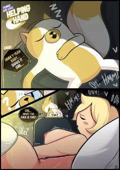 Fionna and Cake in Helping Hand porn comic cover
