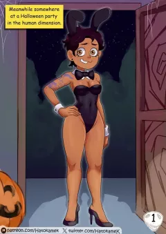 Girls at a Halloween Party The Owl House porn comic cover