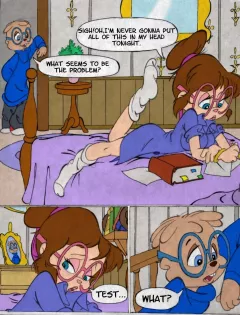 Home work Alvin and the Chipmunks porn comic cover