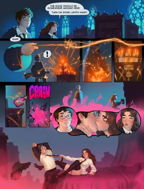 Harry and Hermione in the Room of Requirements (Harry Potter) [Joixxx] porn comic cover