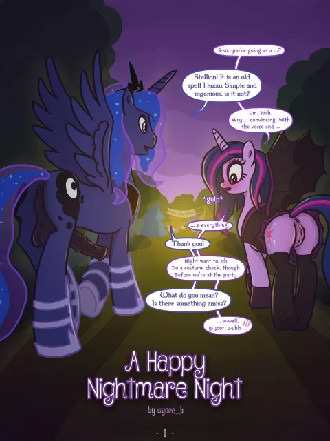 A Happy Nightmare Night (My Little Pony – Friendship Is Magic) [Syoee_B] porn comic cover
