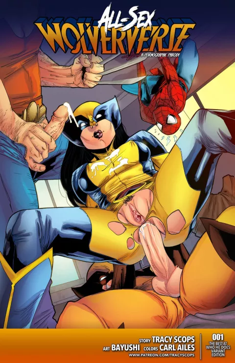 All-Sex Wolververse (Spider-Man , X-Men) [Tracy Scops] porn comic cover