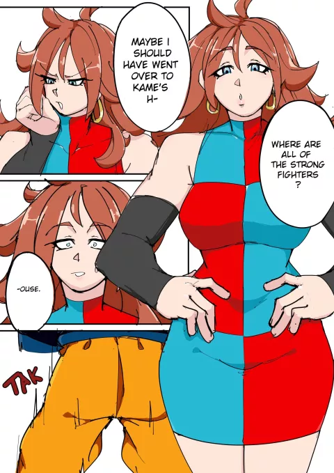 Android 21 gets her body stolen (Dragon Ball Z) [TSFSingularity] porn comic cover