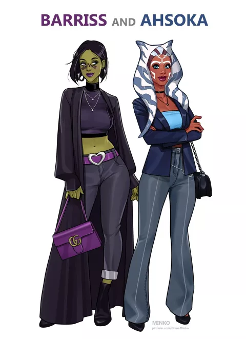 Barriss and Ahsoka (Star Wars) [Olena Minko] porn comic cover