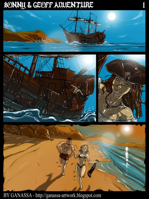 Bonny And Geoff Adventure [Ganassa] porn comic cover