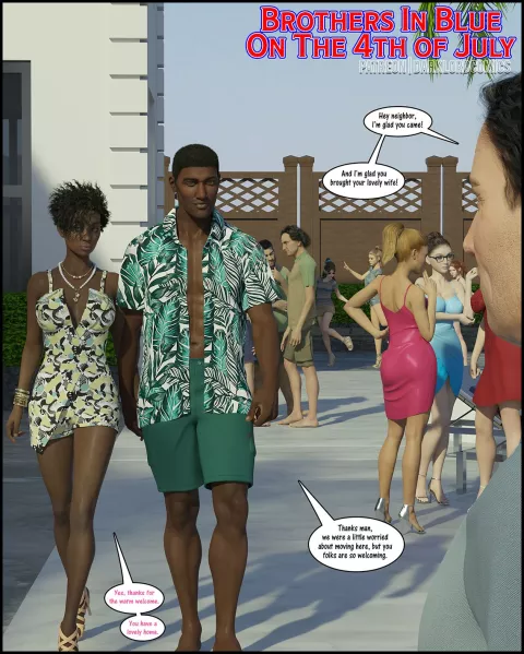 Brothers in Blue on the 4th of July [Darklord] porn comic cover