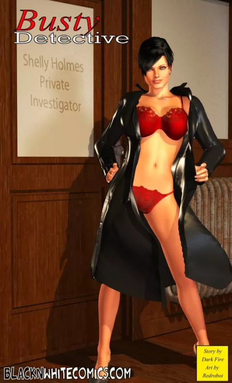 Busty Detective [BlackonWhite3D] porn comic cover