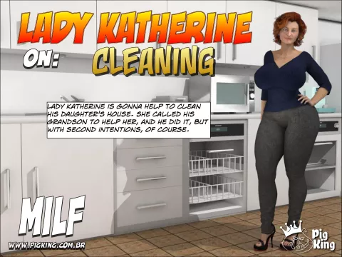 Cleaning – Katherine [PigKing] porn comic cover