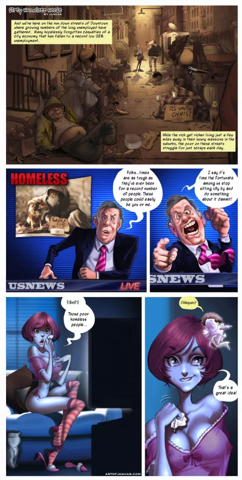Dirty Homeless Needs [PooNnet] porn comic cover