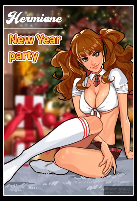 Hermione: New Year party (Harry Potter) [Olena Minko] porn comic cover