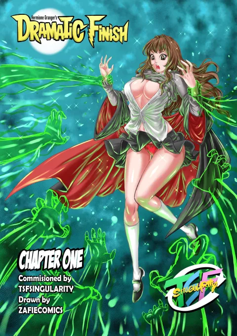 Hermione’s Dramatic Finish (Harry Potter) [TSFSingularity (ZafieComics)] porn comic cover